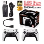 M8 PRO 4K Retro Game Console – 2.4G Dual Wireless Controllers, 32/64/128GB, 10,000+ Classic Games, Plug & Play TV Stick, Portable Gaming Gift for Kids & Adults
