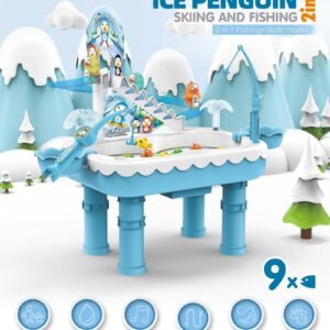 Ice Penguin Sking and Fishing